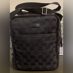 Gucci Black Monogram Crossbody Bag